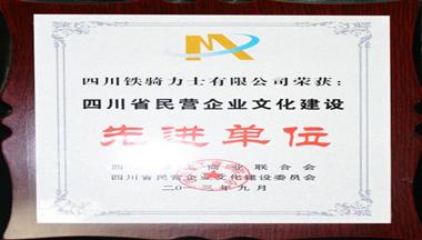 鐵騎力士集團(tuán)被評(píng)為“四川省民營(yíng)企業(yè)文化建設(shè)先進(jìn)單位”